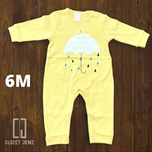 6 Month New Infant Umbrella Rain, Rain, Go Away Romper - Long Sleeves